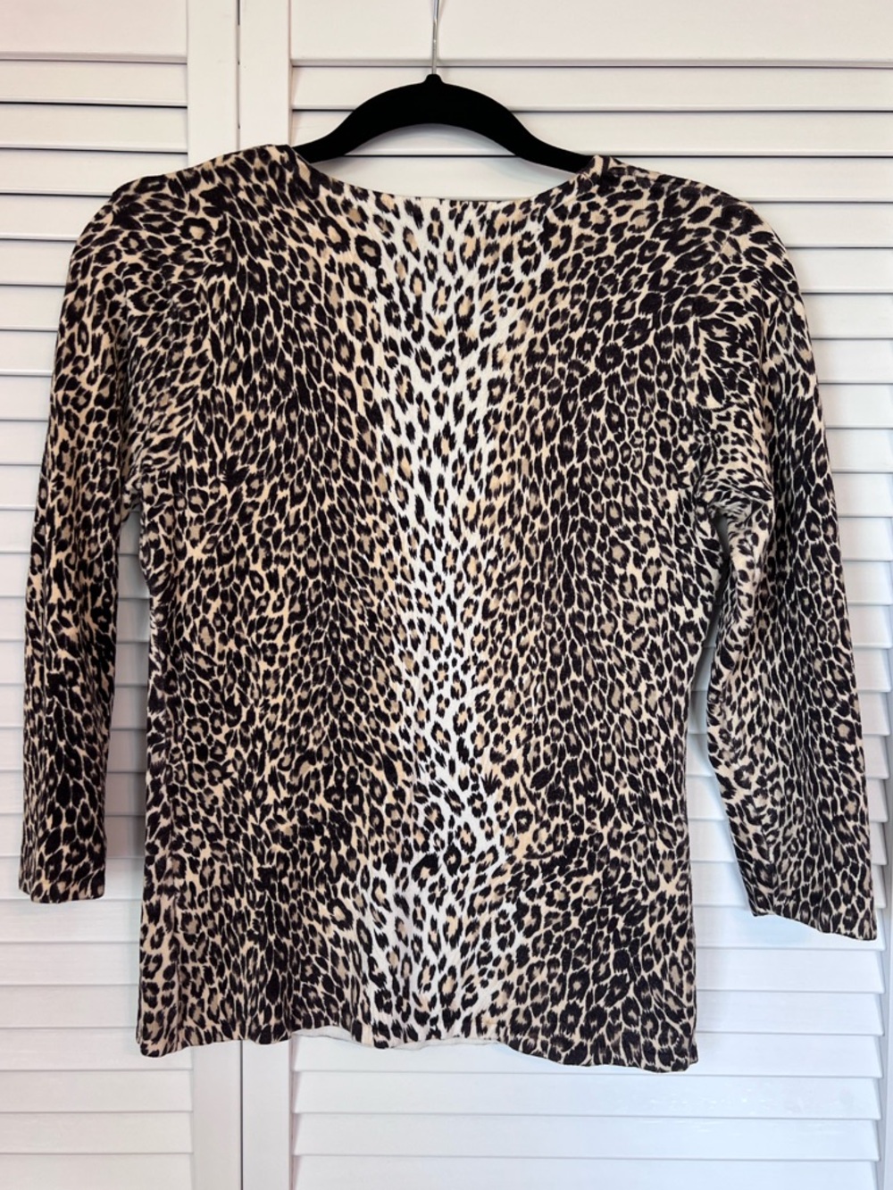Set Of Two Jersey Knit Long Sleeve Tops Abstract Flower Animal Print EUC Size: S - Picture 5 of 16